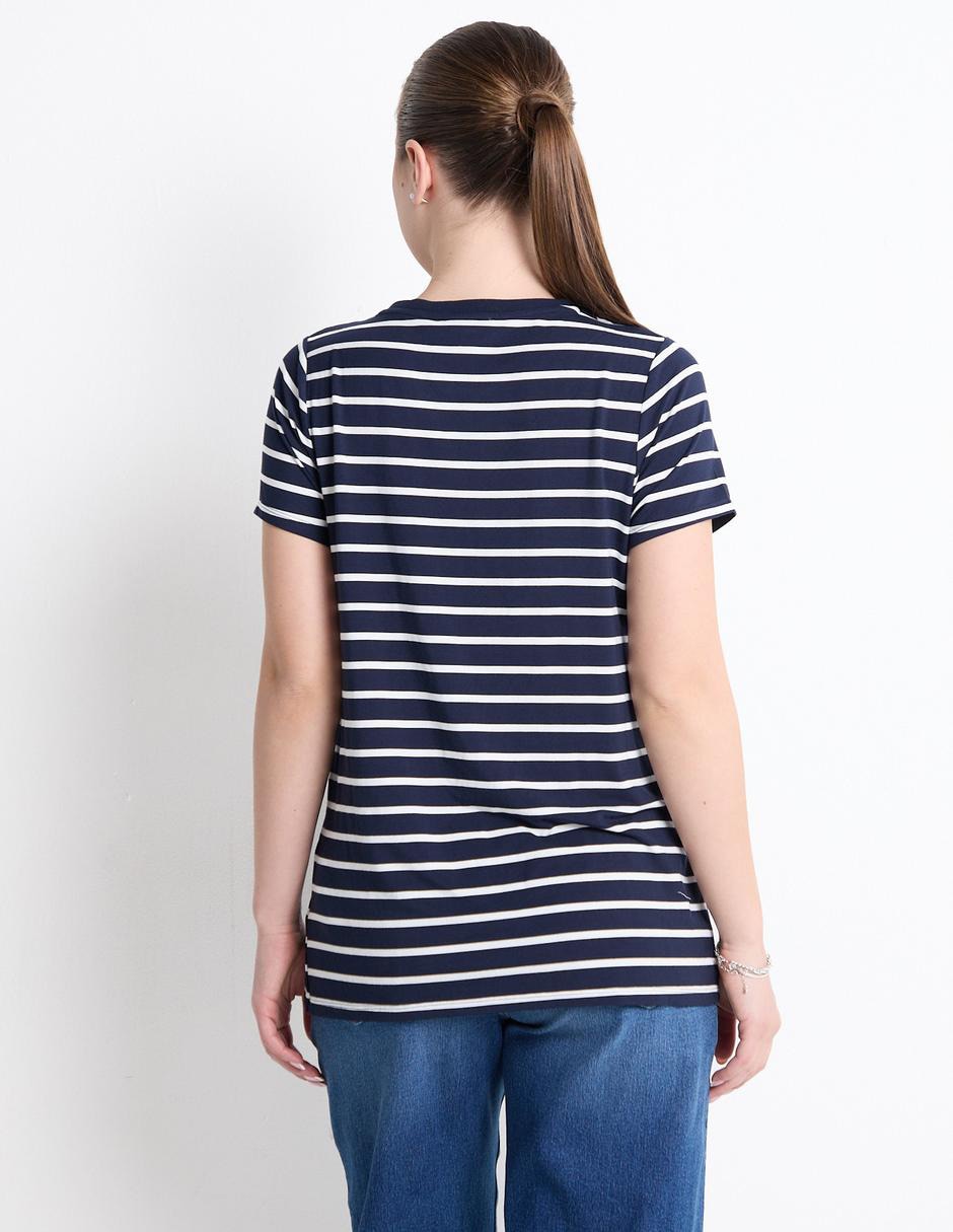 Playera maternidad manga corta cuello redondo 2
