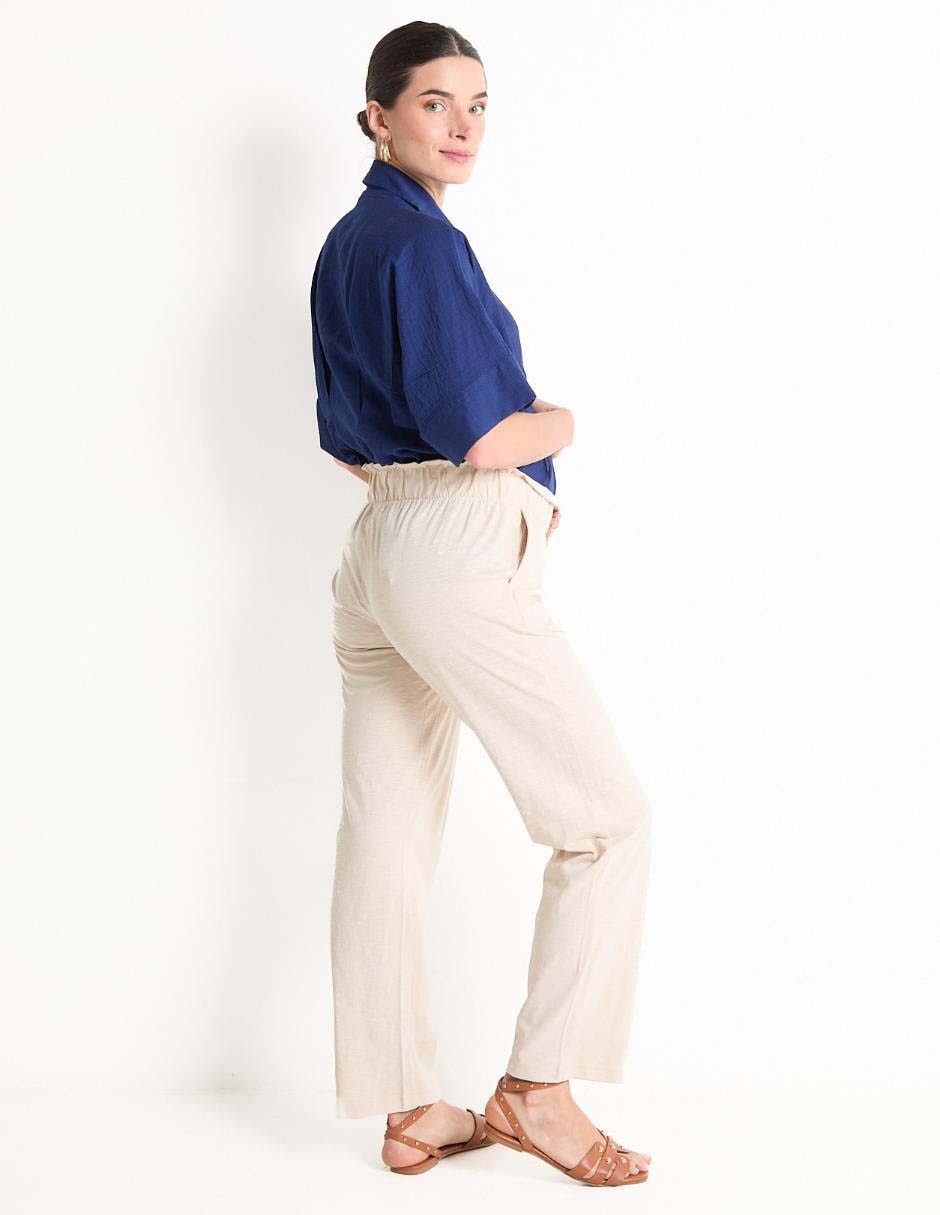 PANTALON MAMALICIOUS POLIÉST, M, BEIGE