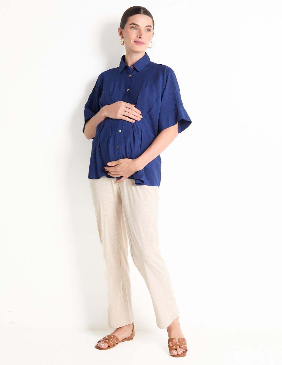 PANTALON MAMALICIOUS POLIÉST, M, BEIGE