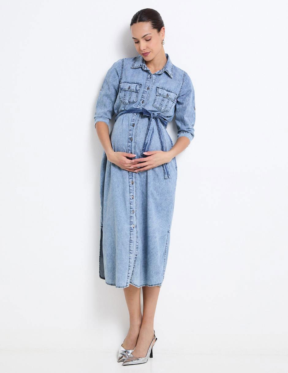 Vestido maternidad midi casual Vestido maternidad midi casual