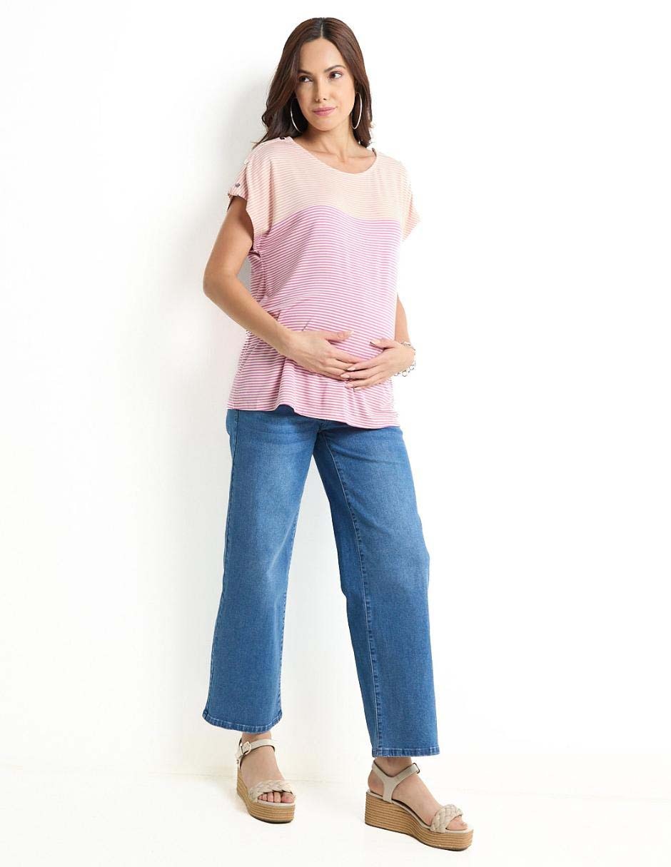 Blusa maternidad manga corta 3