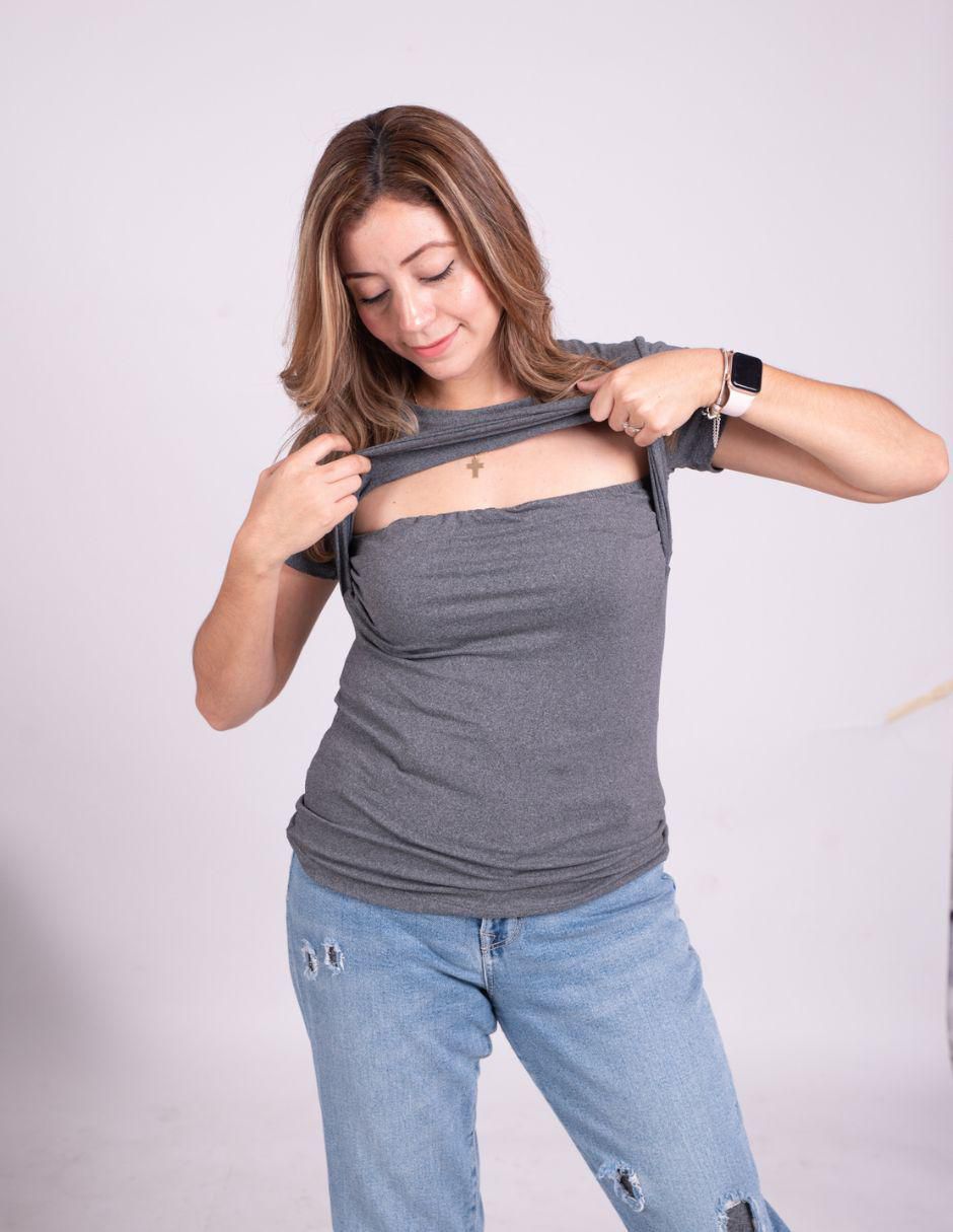 Blusa maternidad manga corta 2