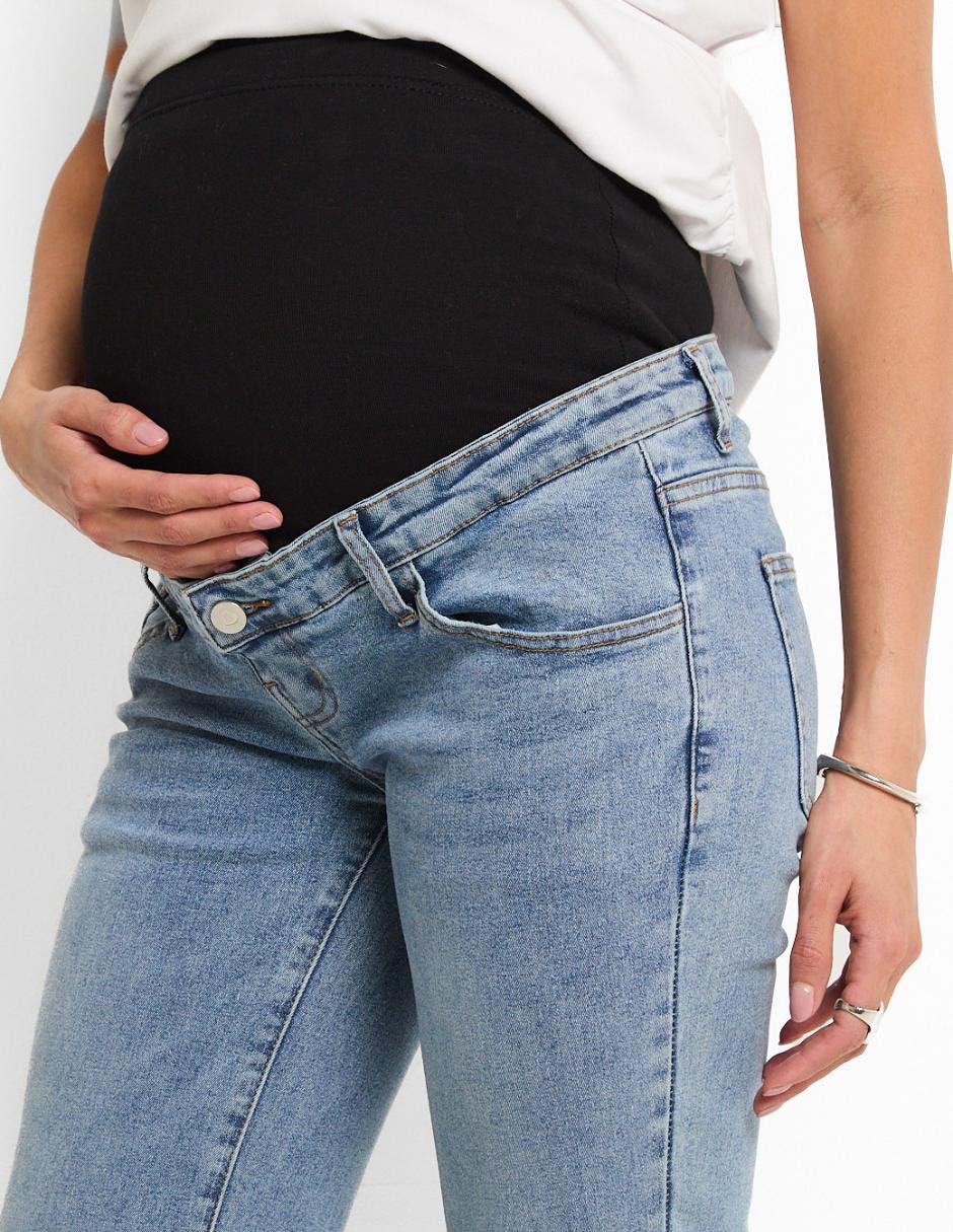 Jeans de maternidad straight corte cintura 4