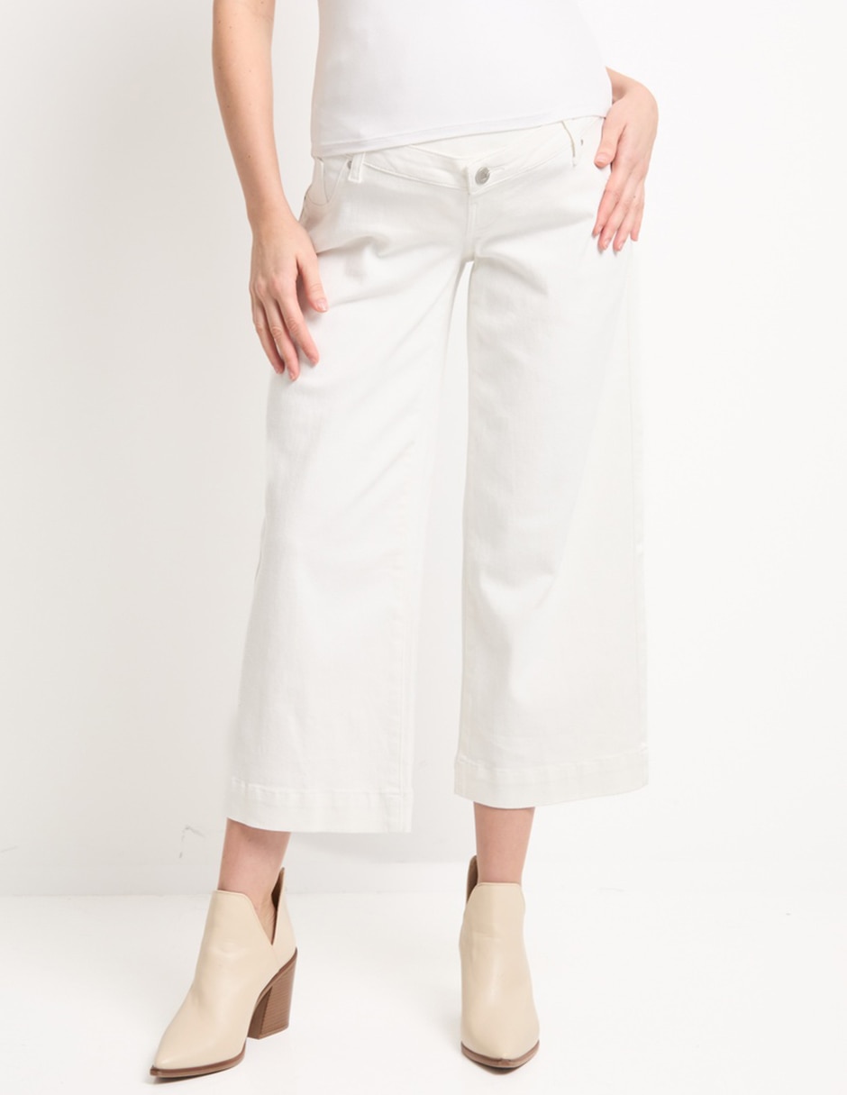 Jeans maternidad straight corte cintura