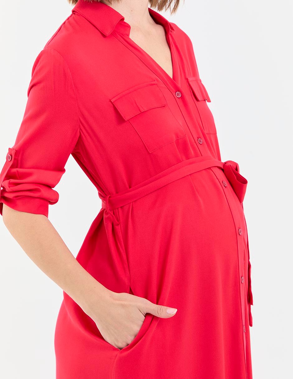 Vestido de maternidad largo casual 4