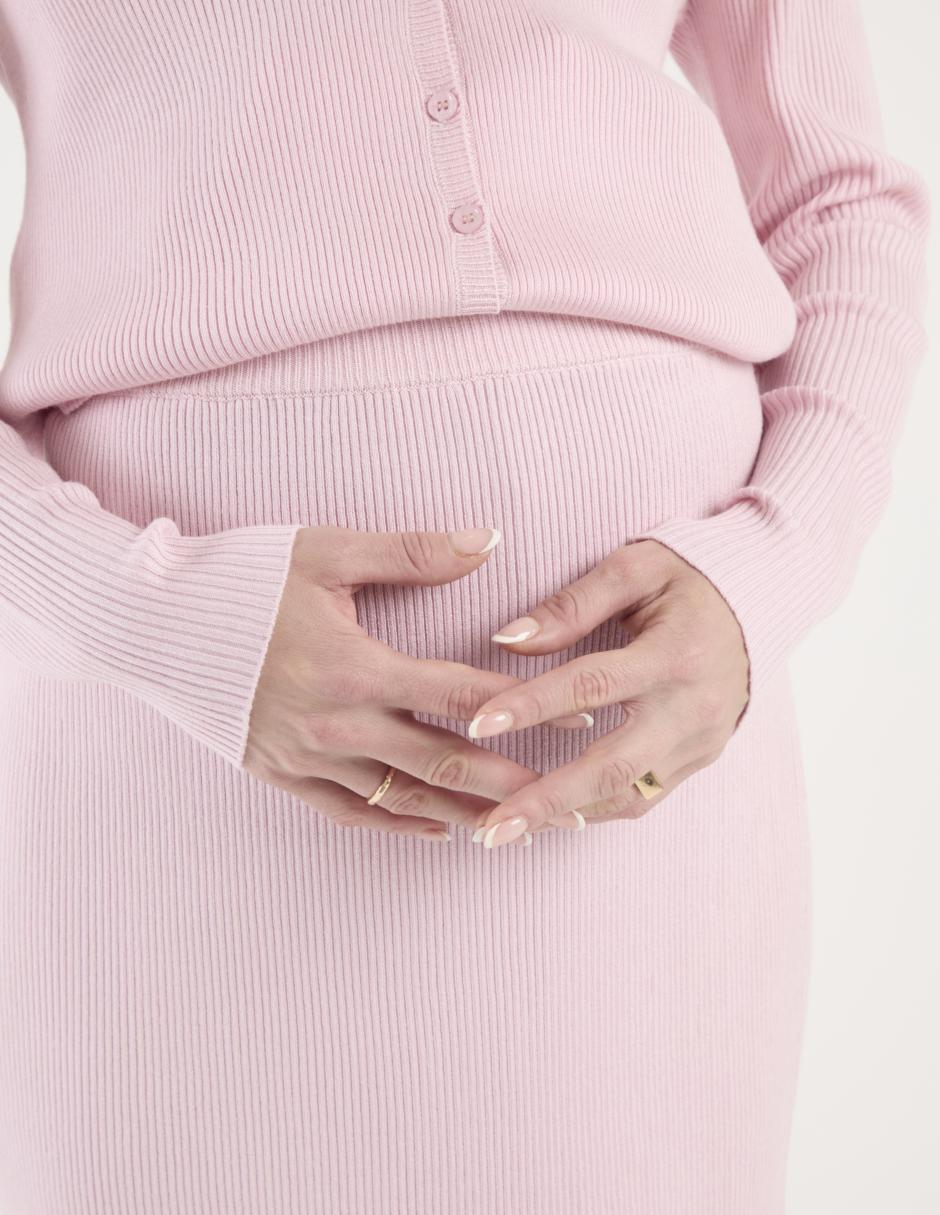 Falda de maternidad midi cintura alta 4
