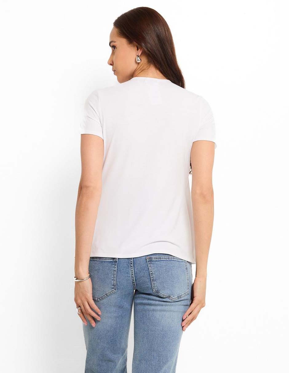 Playera maternidad manga corta cuello v 2