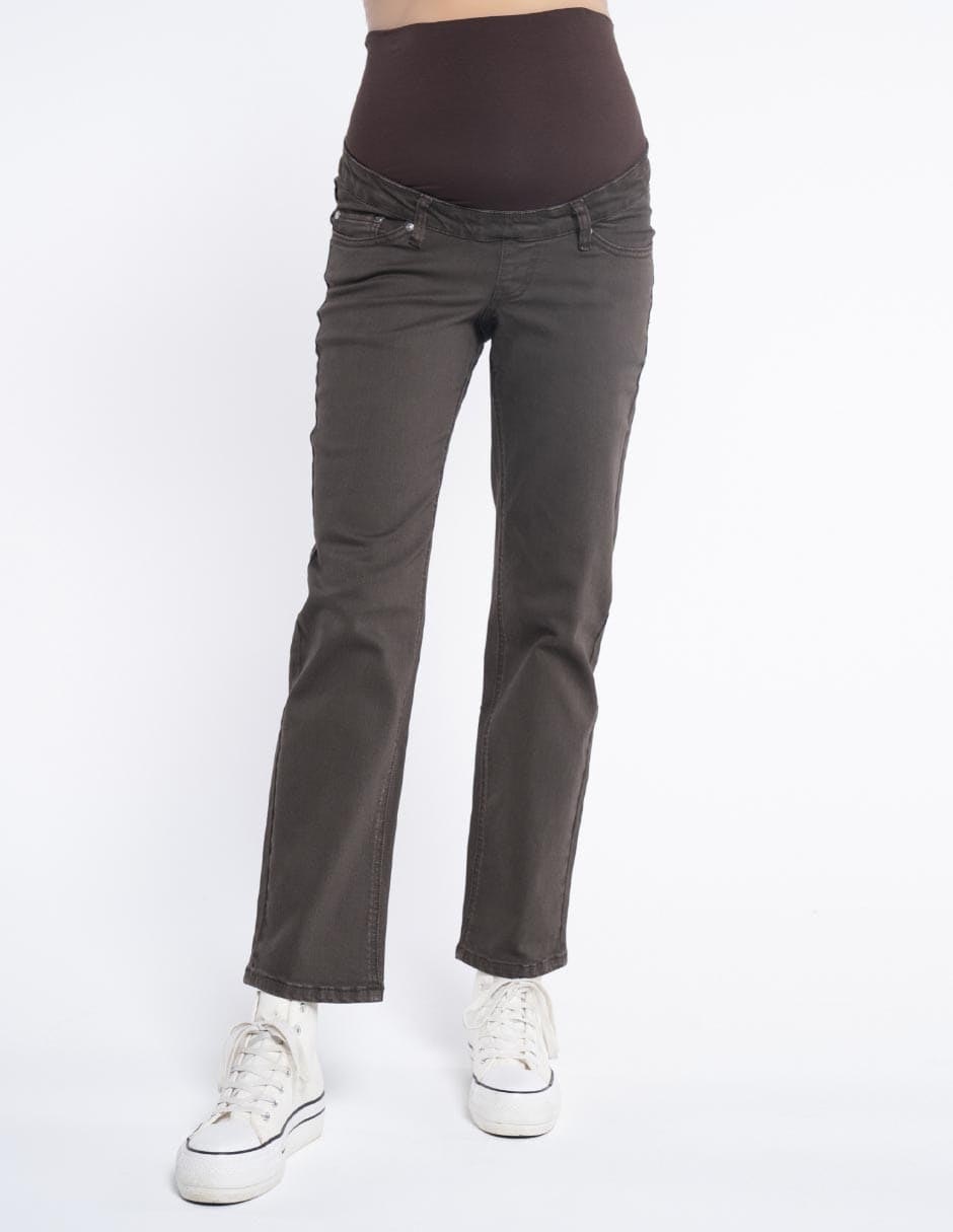 Jeans maternidad straight corte cintura alta 2