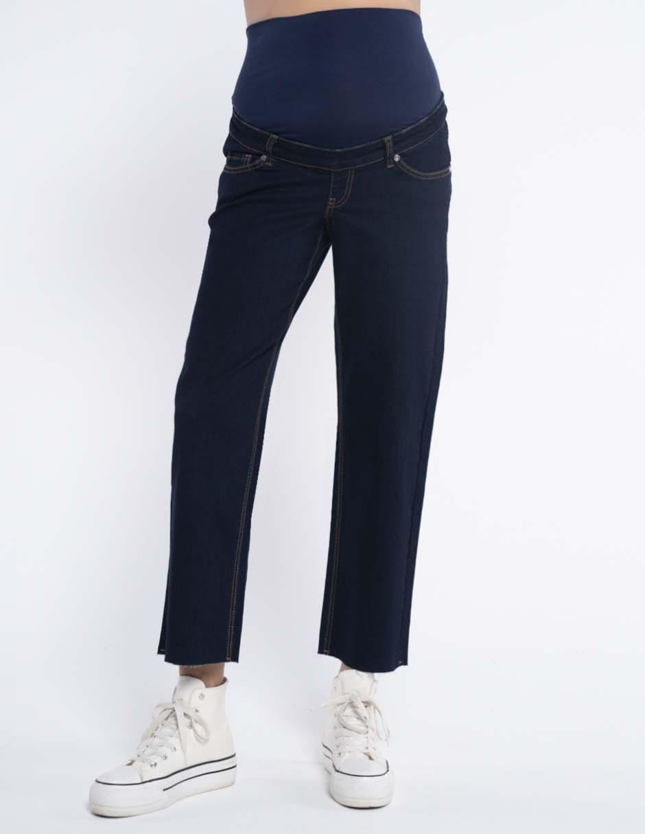 Jeans maternidad straight corte cintura alta 2