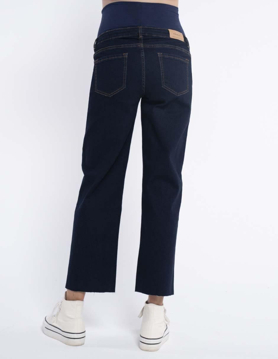 Jeans maternidad straight corte cintura alta 4