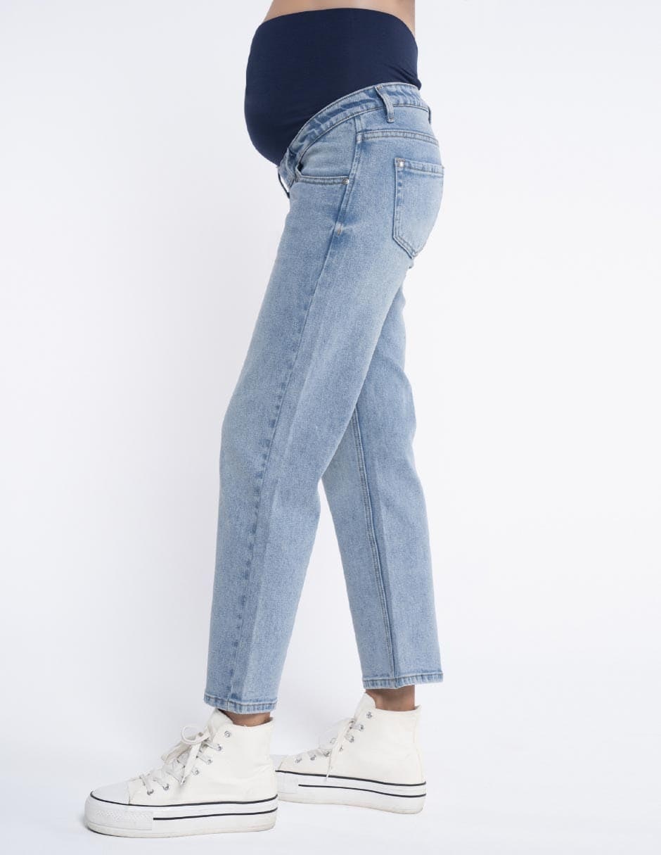 Jeans maternidad slim corte cintura alta 3