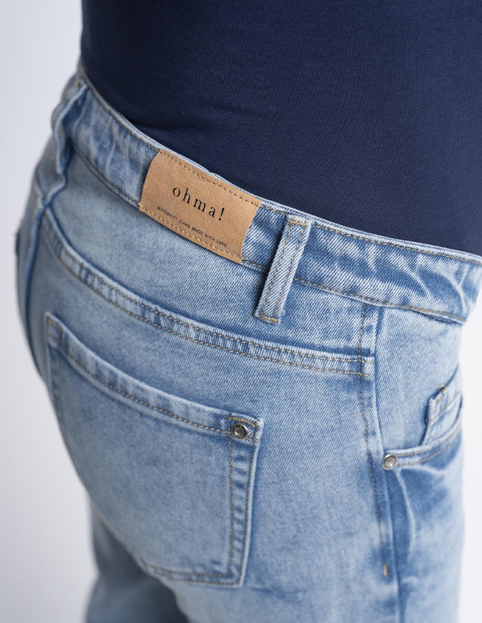 Jeans maternidad slim corte cintura alta 6