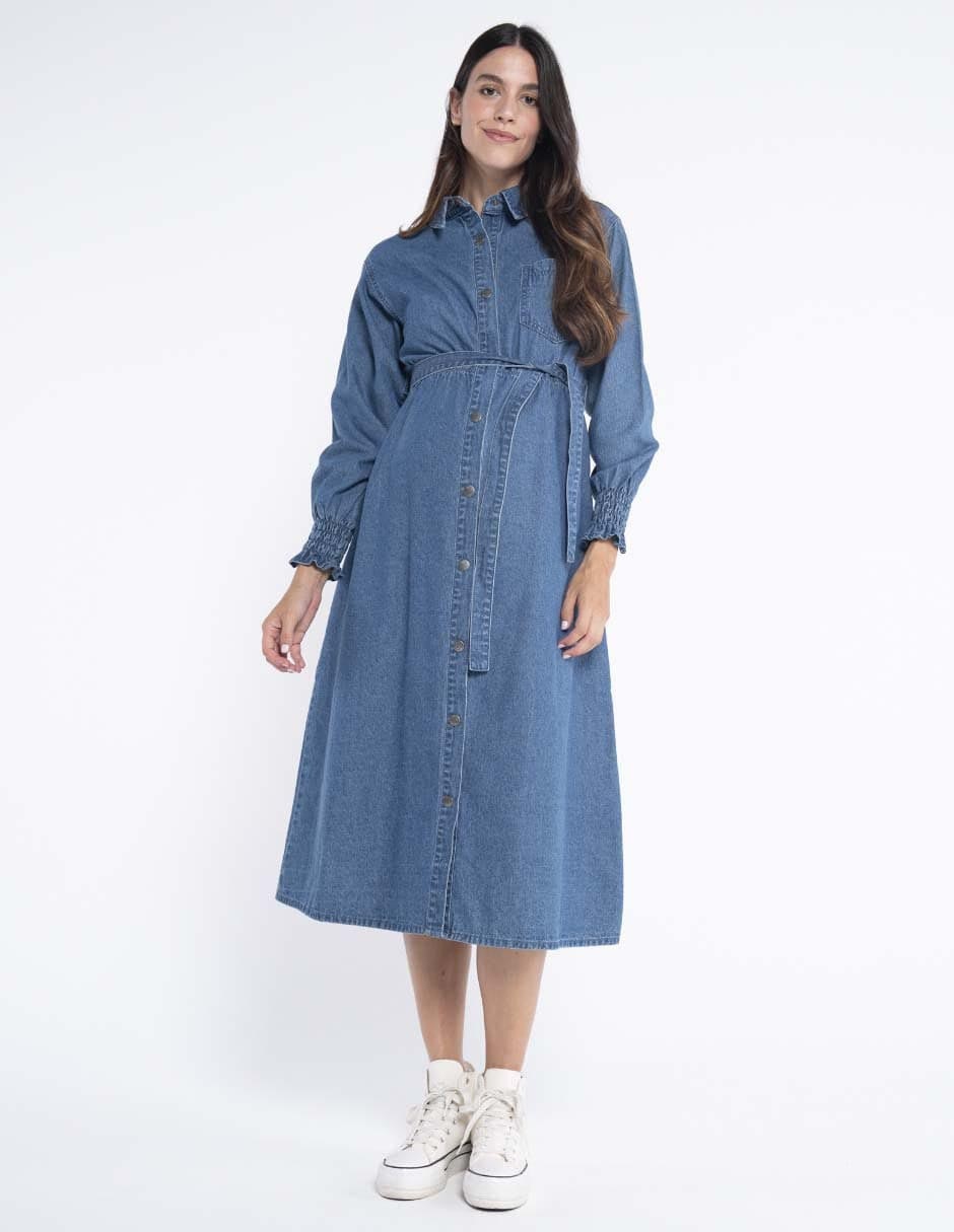 Vestido maternidad midi casual Vestido maternidad midi casual
