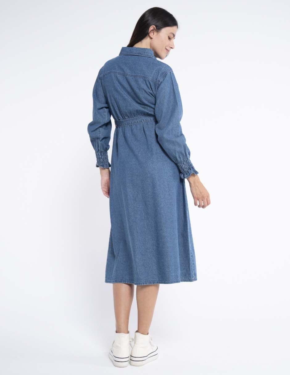 Vestido maternidad midi casual 4
