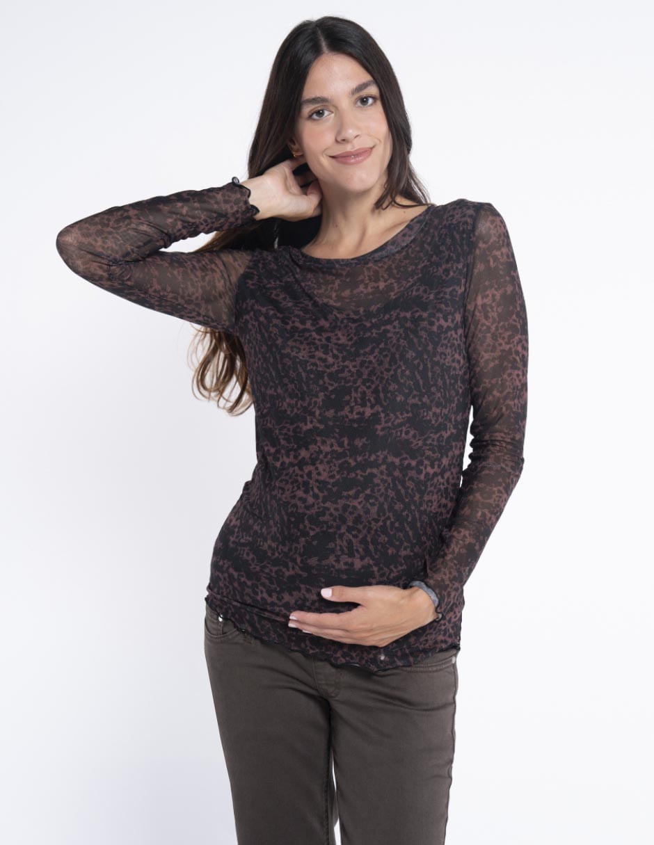 Blusa maternidad manga larga 2