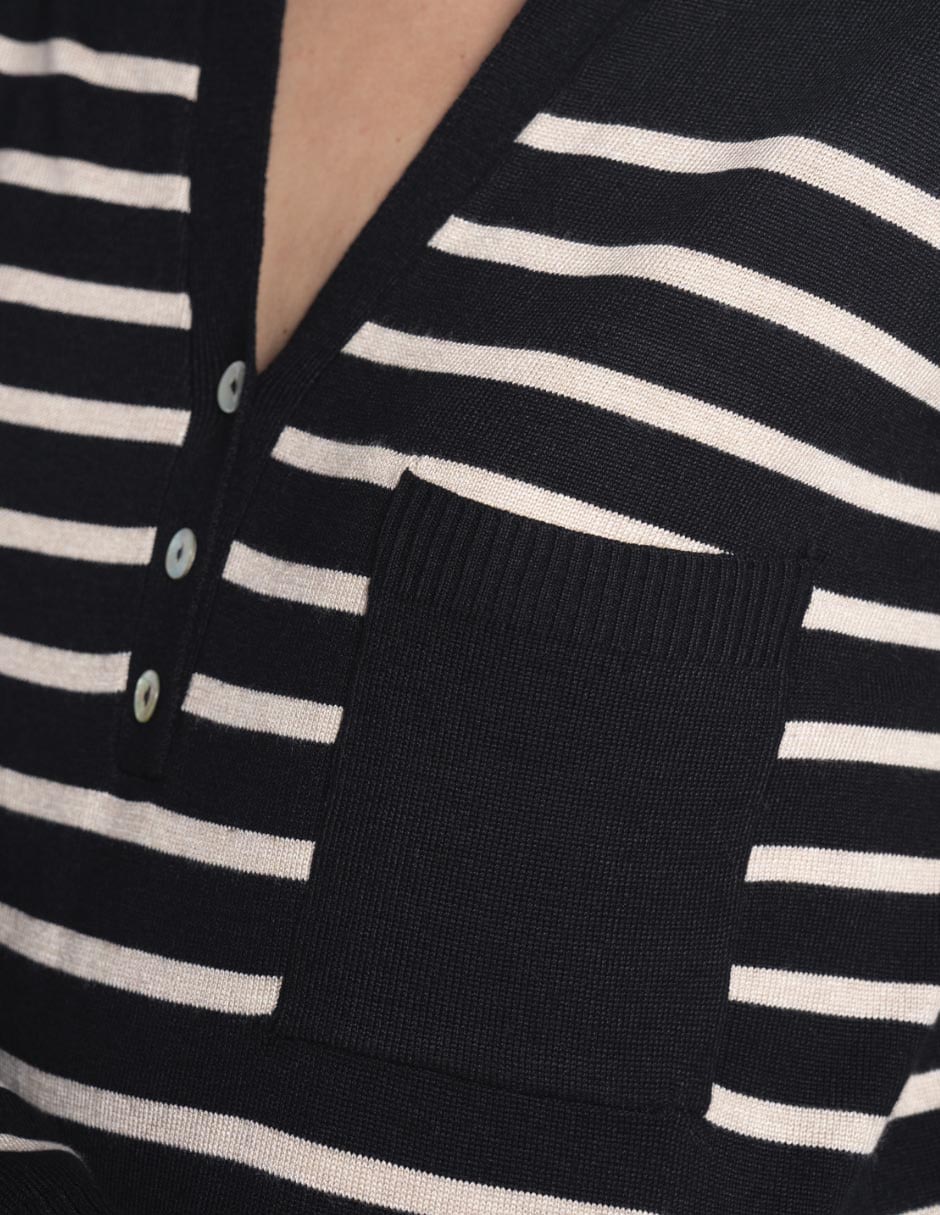 Suéter maternidad cuello camisero 6