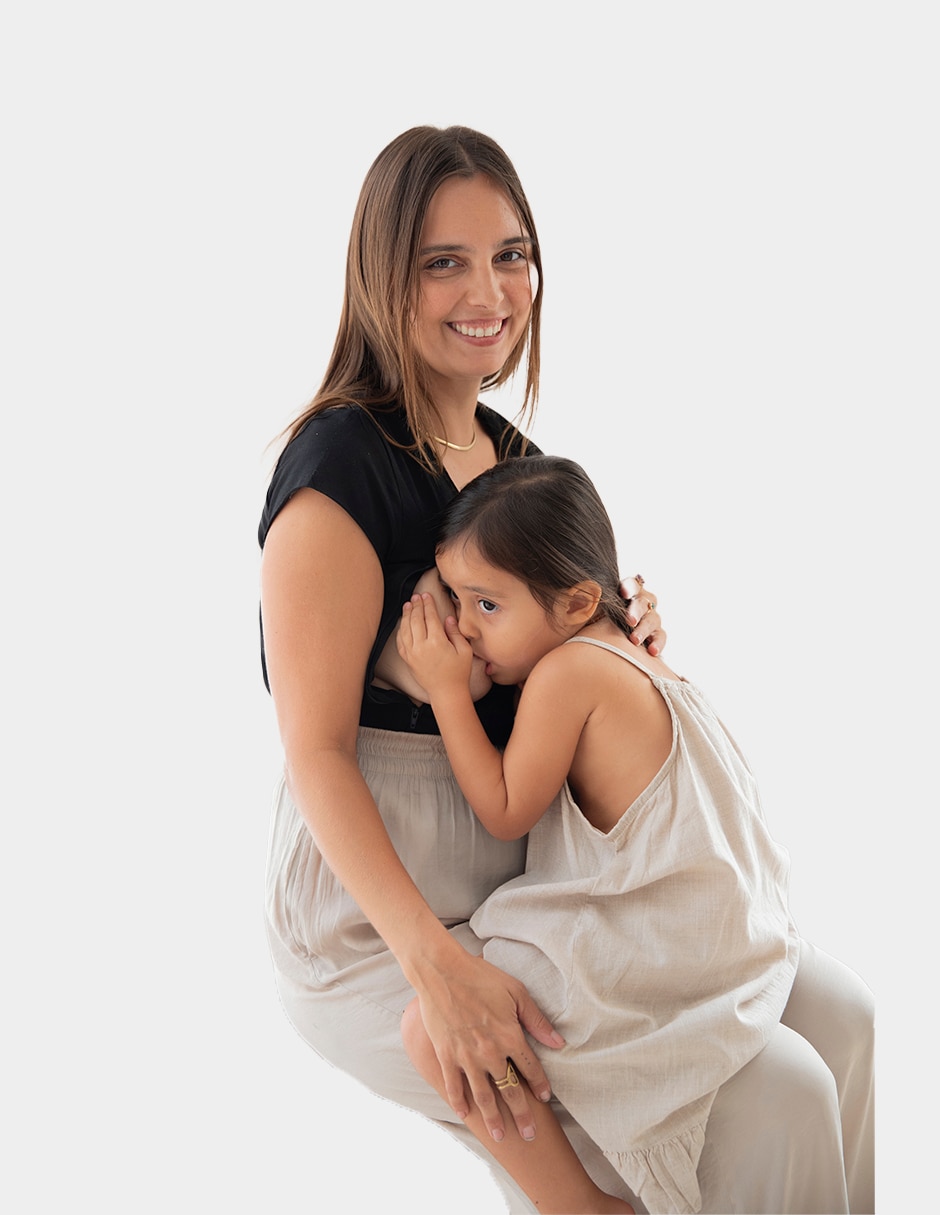 Playera maternidad manga corta cuello V 3