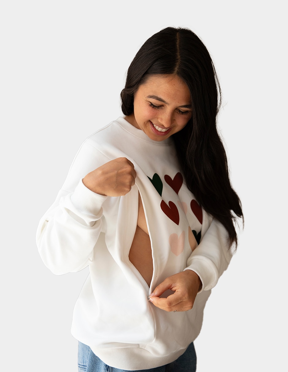 Sudadera maternidad con abertura 2