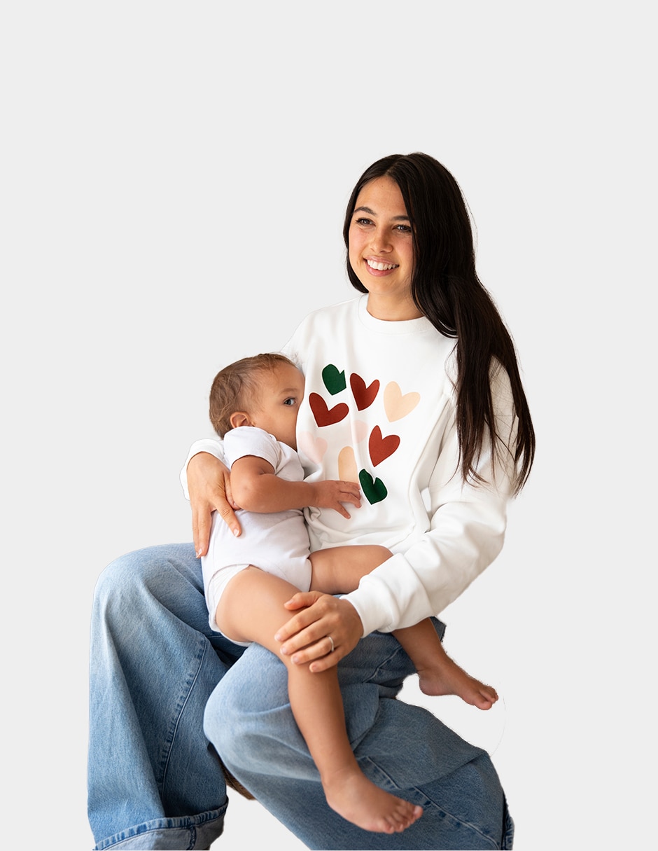 Sudadera maternidad con abertura 3