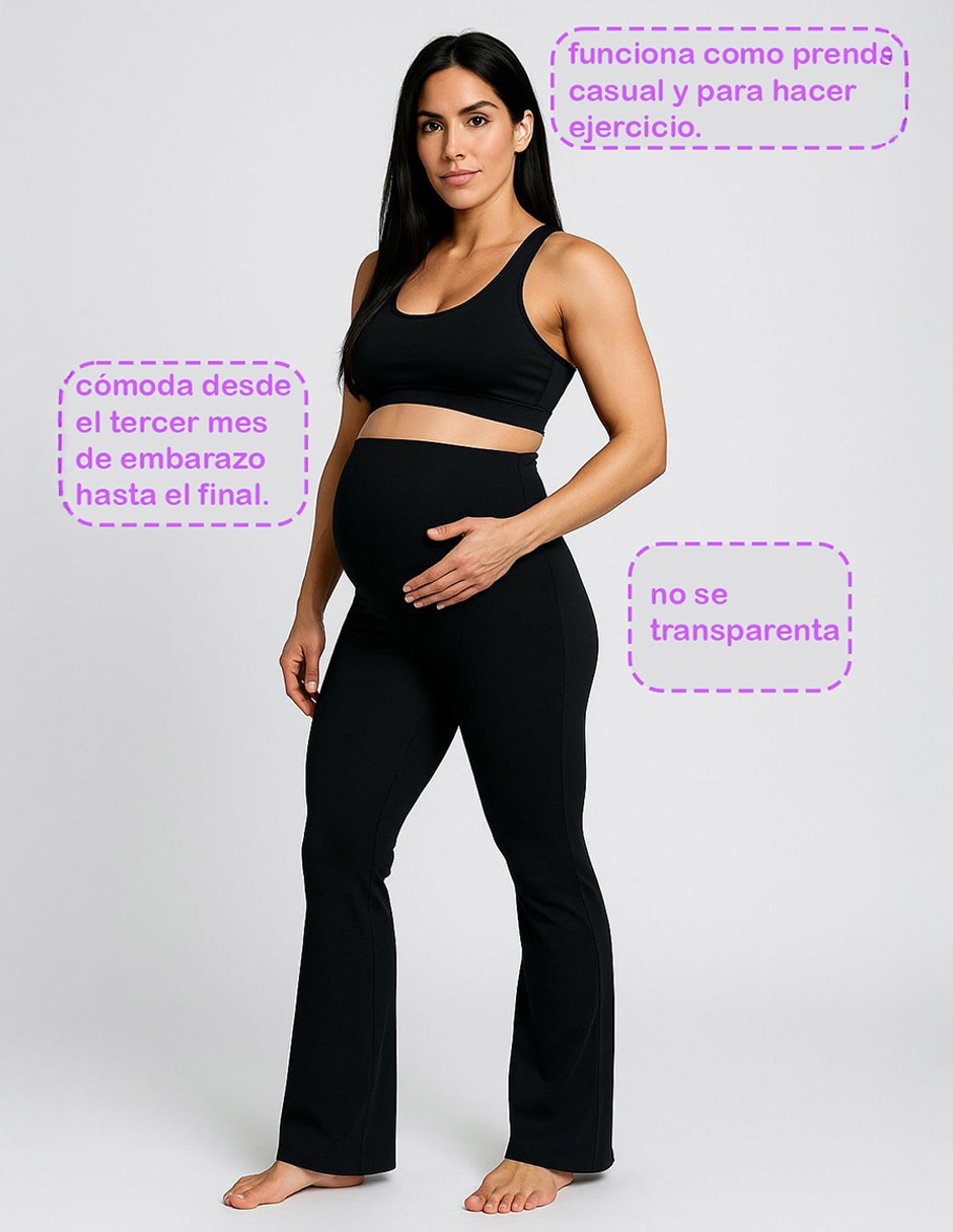 Legging de maternidad cintura alta con elástico