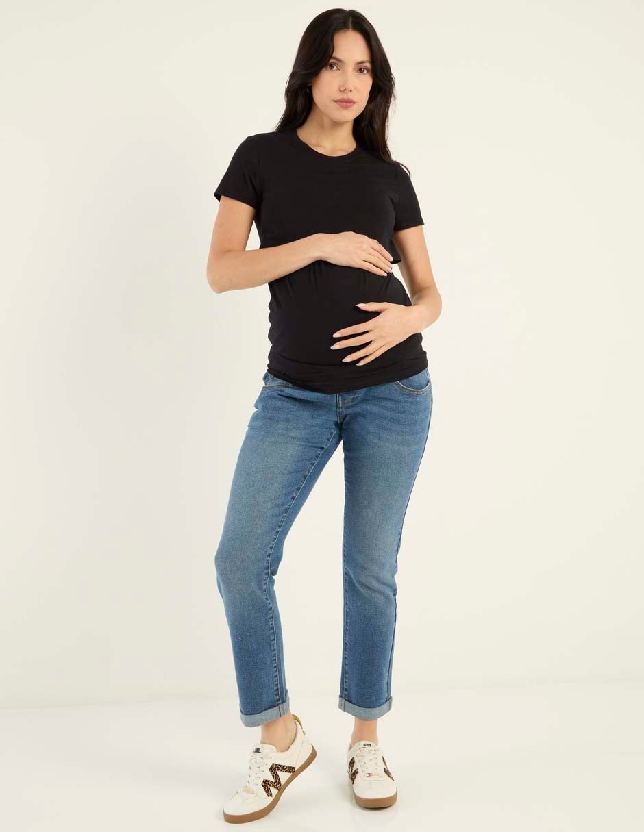 Jeans maternidad slim corte cintura 3