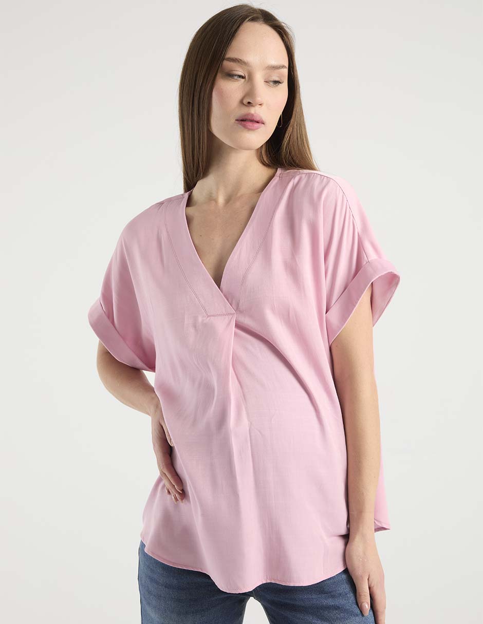Blusa maternidad manga corta 2