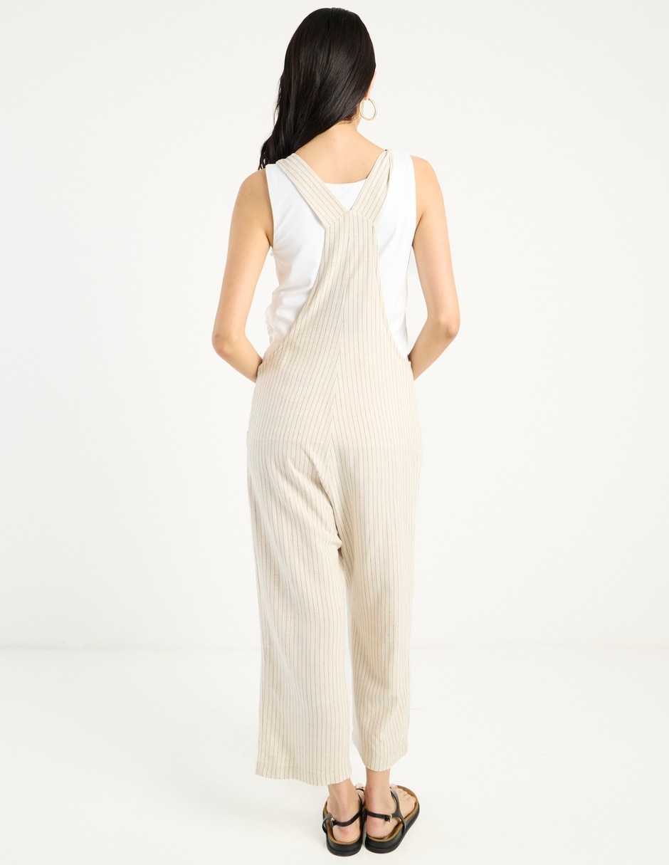 Overol maternidad casual estampado a rayas 6