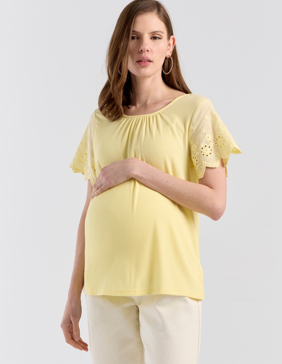 Blusa maternidad manga corta