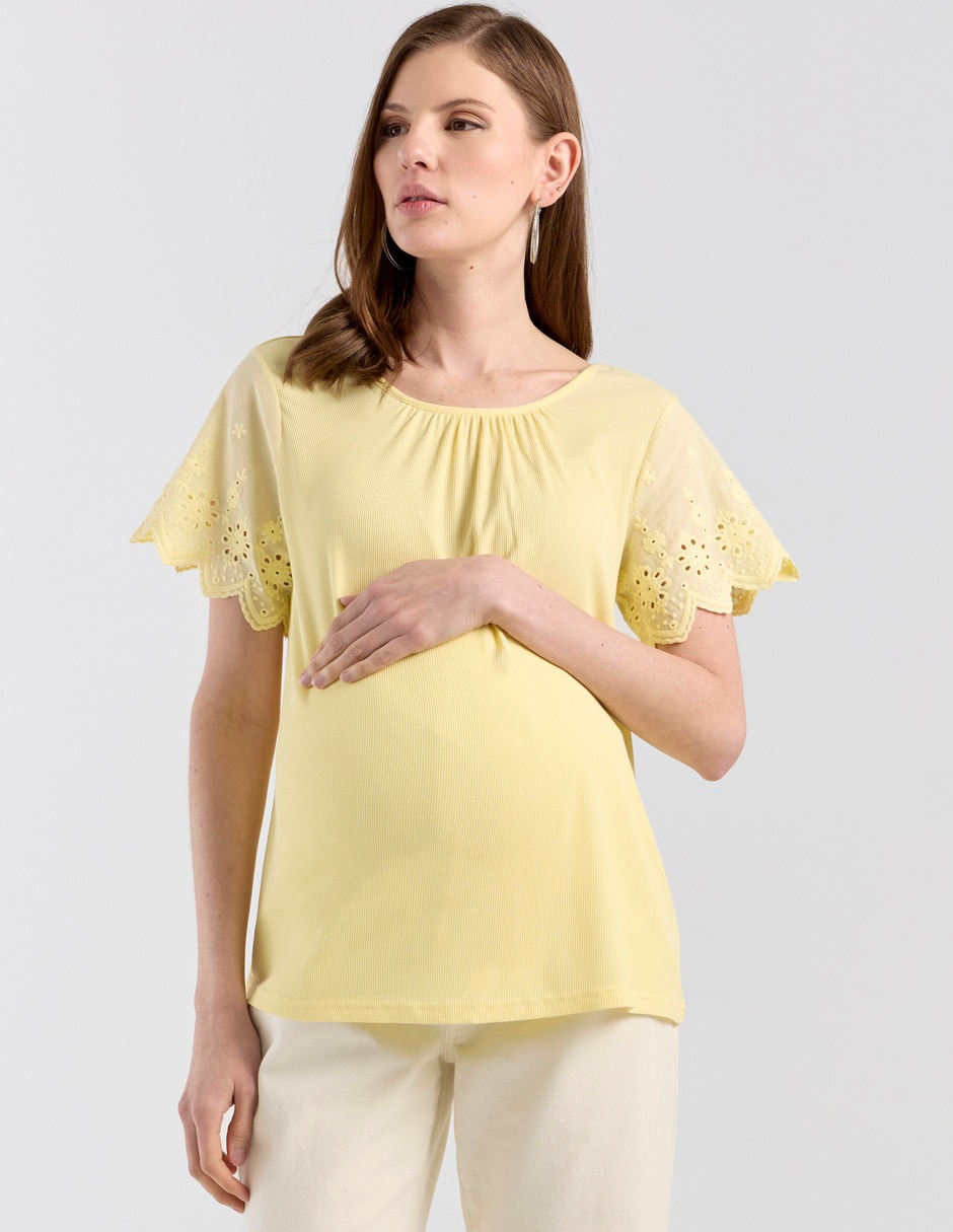Blusa maternidad manga corta 2