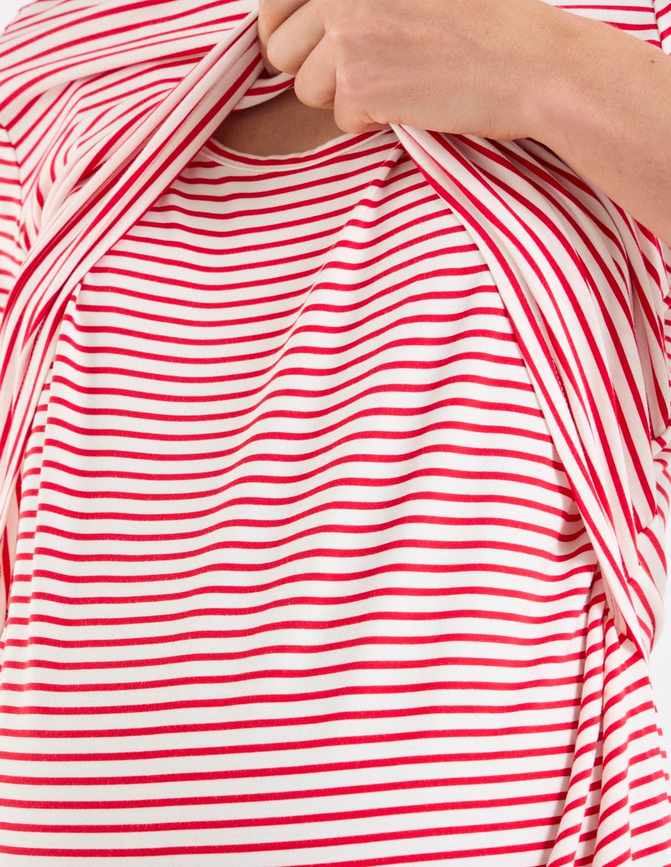 Playera maternidad manga corta cuello redondo 4