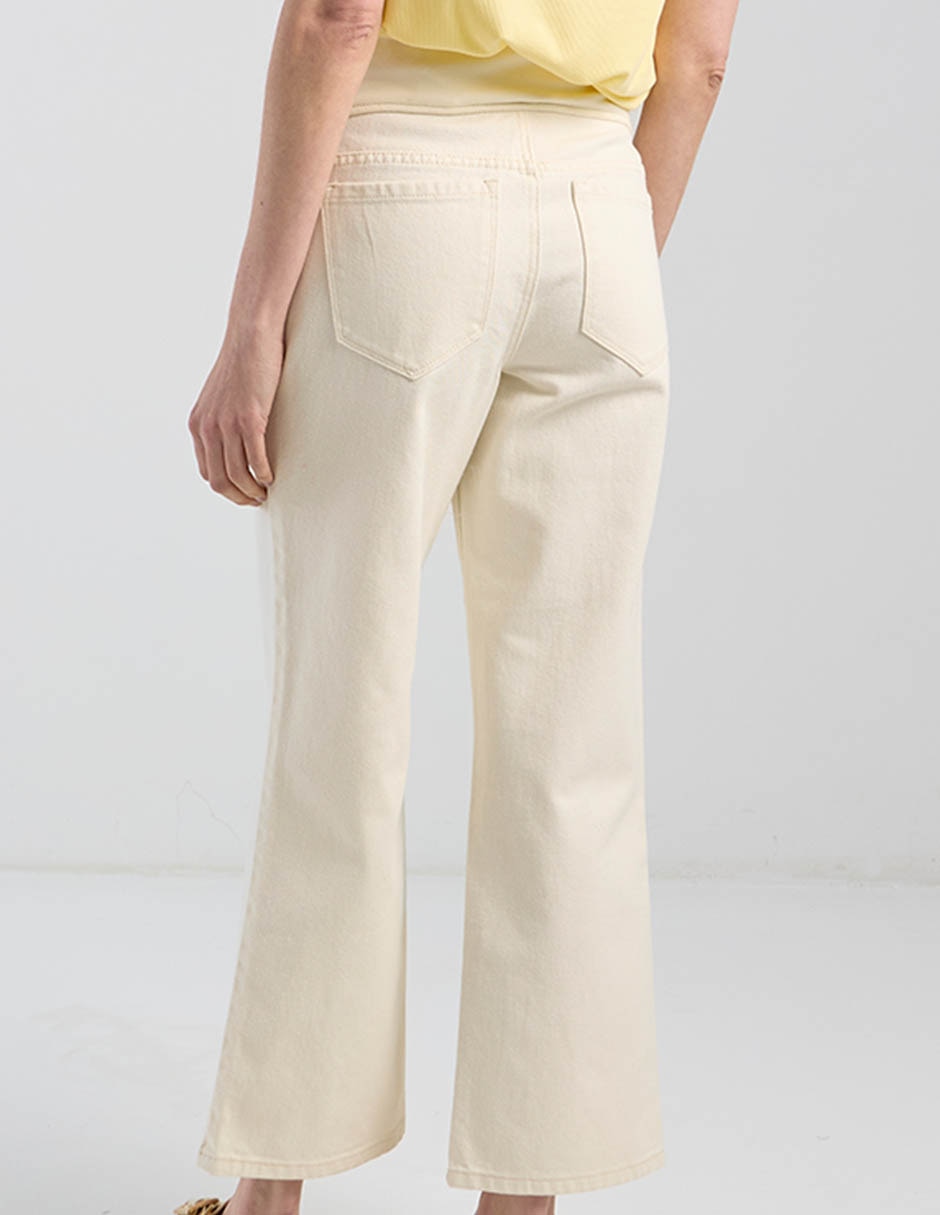 Jeans maternidad capri campana One To Nine corte cintura alta 5