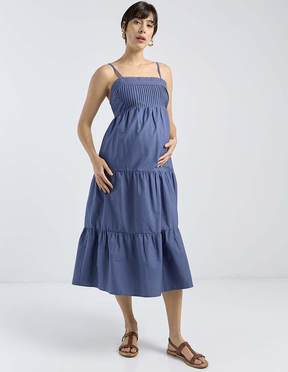 Vestido maternidad midi casual 3
