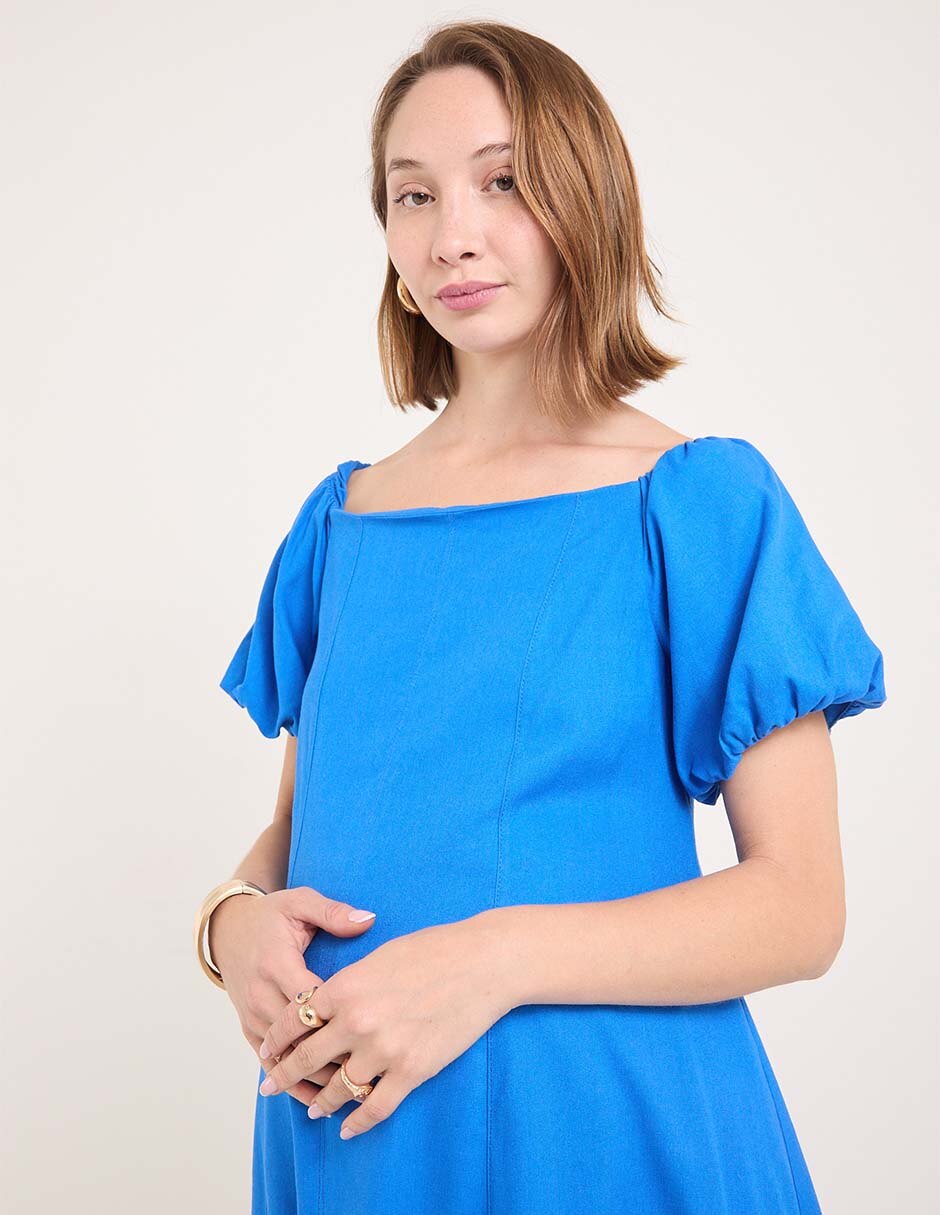 Vestido maternidad midi casual 4