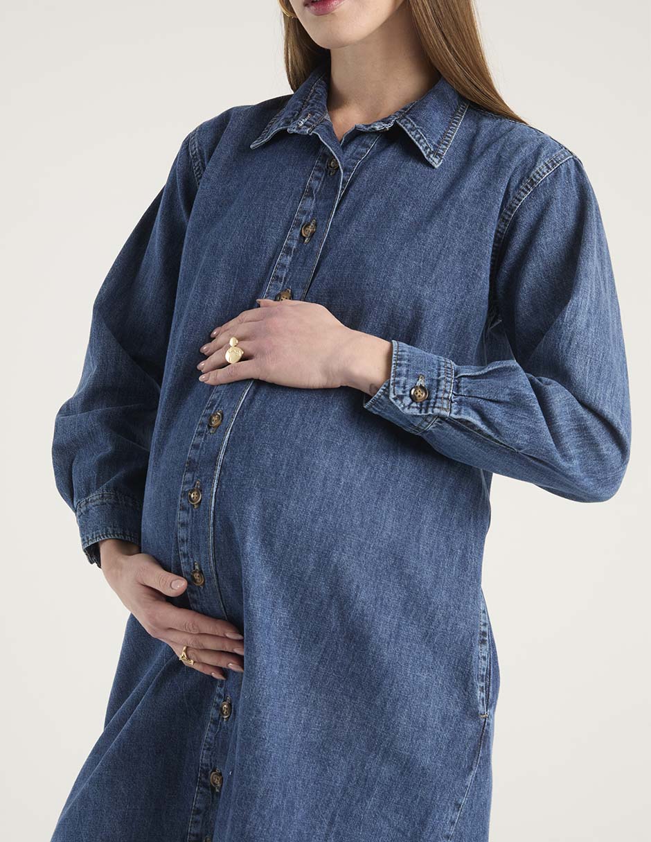 Vestido maternidad arriba de la rodilla casual 4