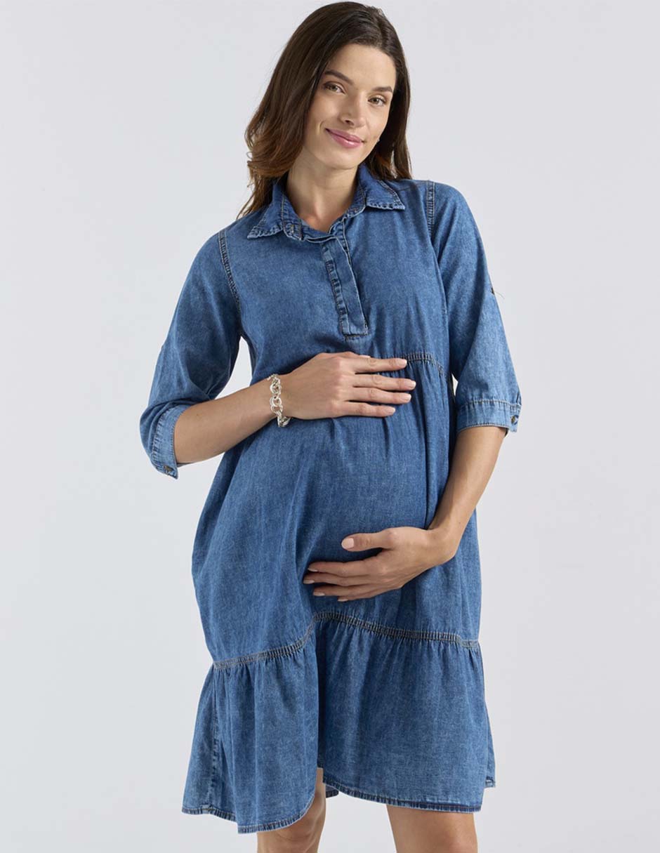 Vestido de maternidad 3/4 casual Vestido de maternidad 3/4 casual
