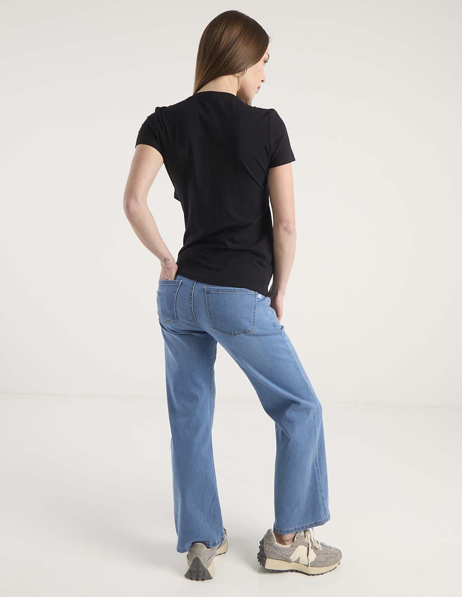 Jeans maternidad straight corte cintura alta 6