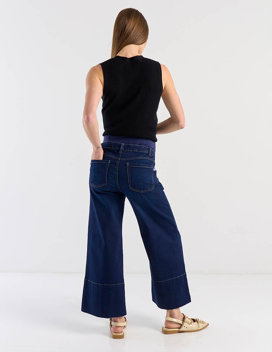 Jeans maternidad relajado corte cintura 6