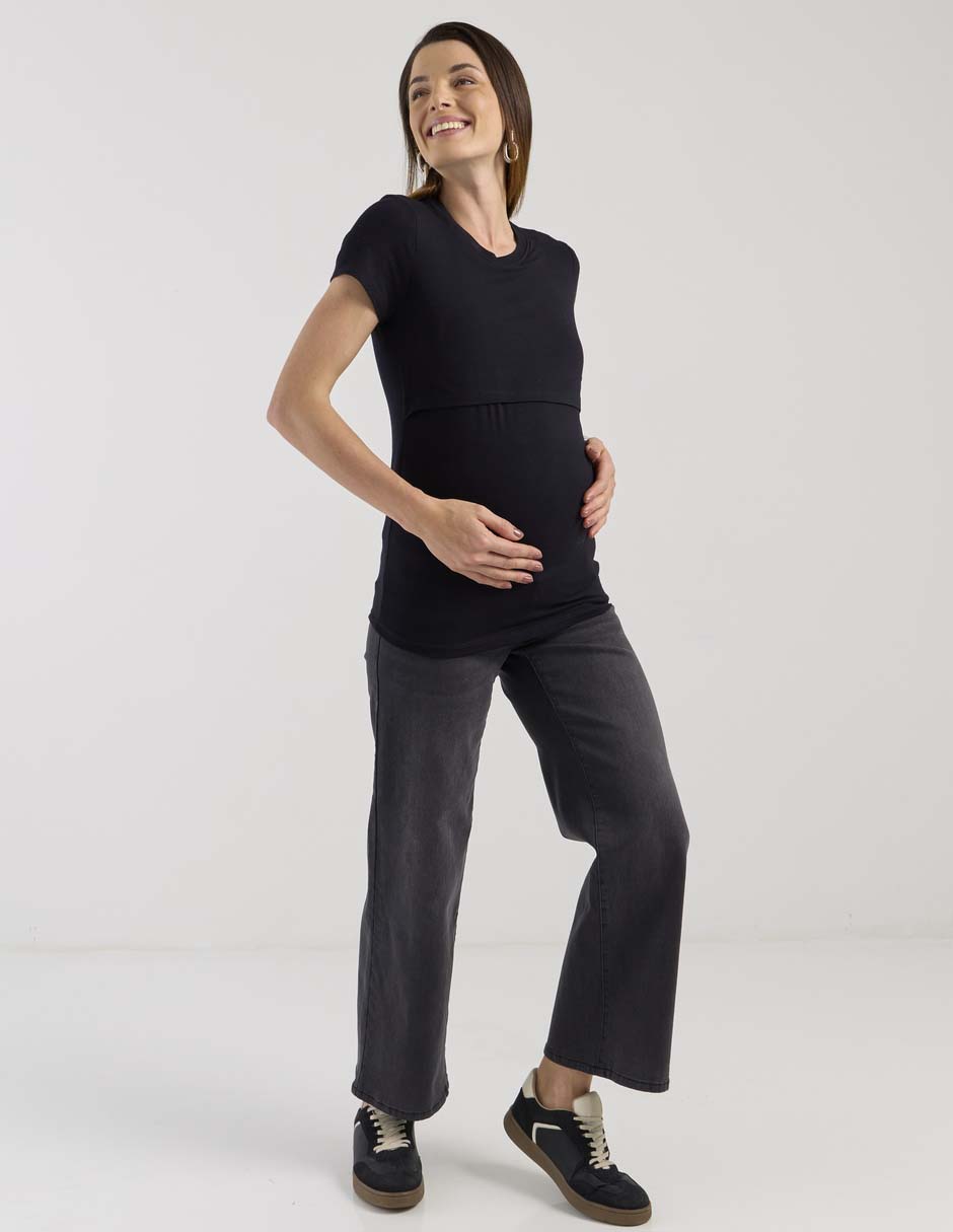 Jeans de maternidad straight cintura alta 3