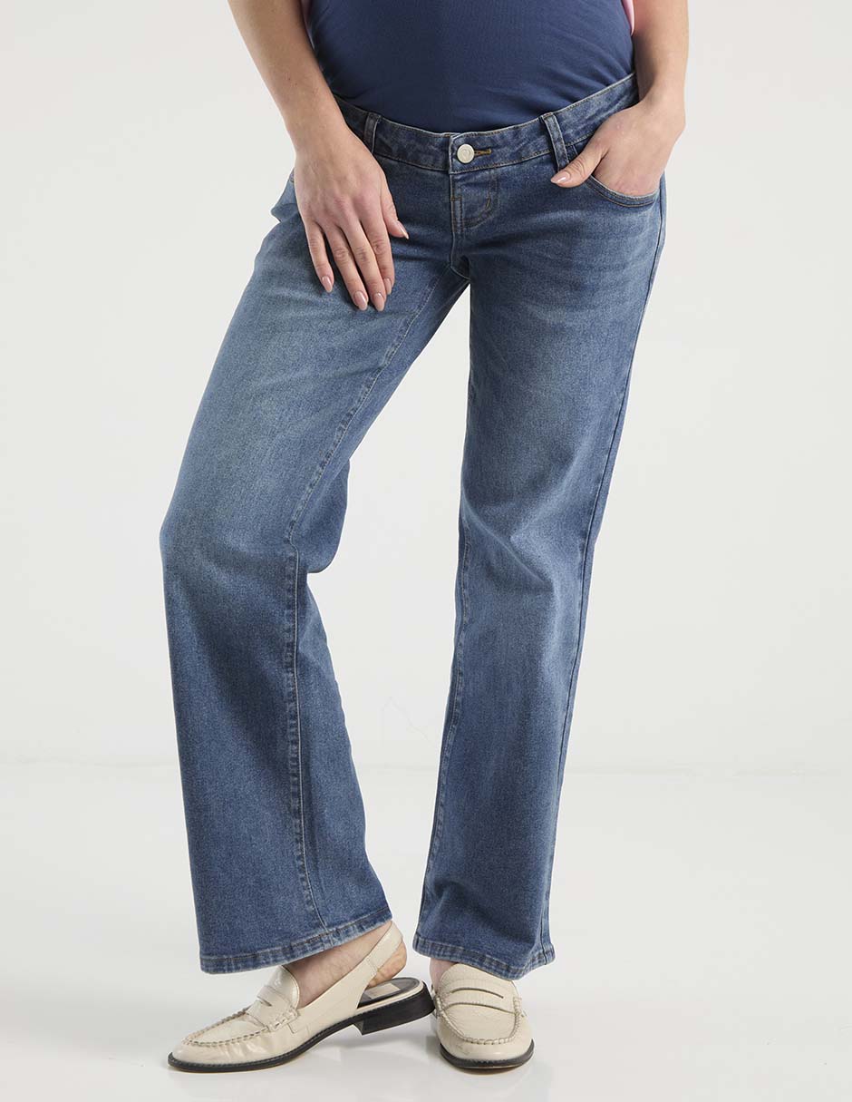 Jeans de maternidad straight corte cintura Jeans de maternidad straight corte cintura