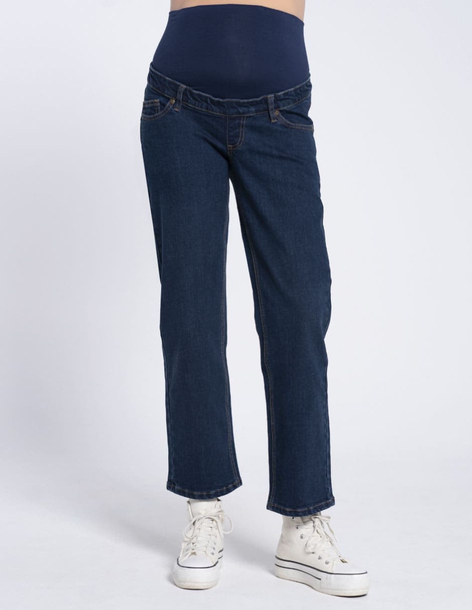 Jeans maternidad relaxed corte cintura 2