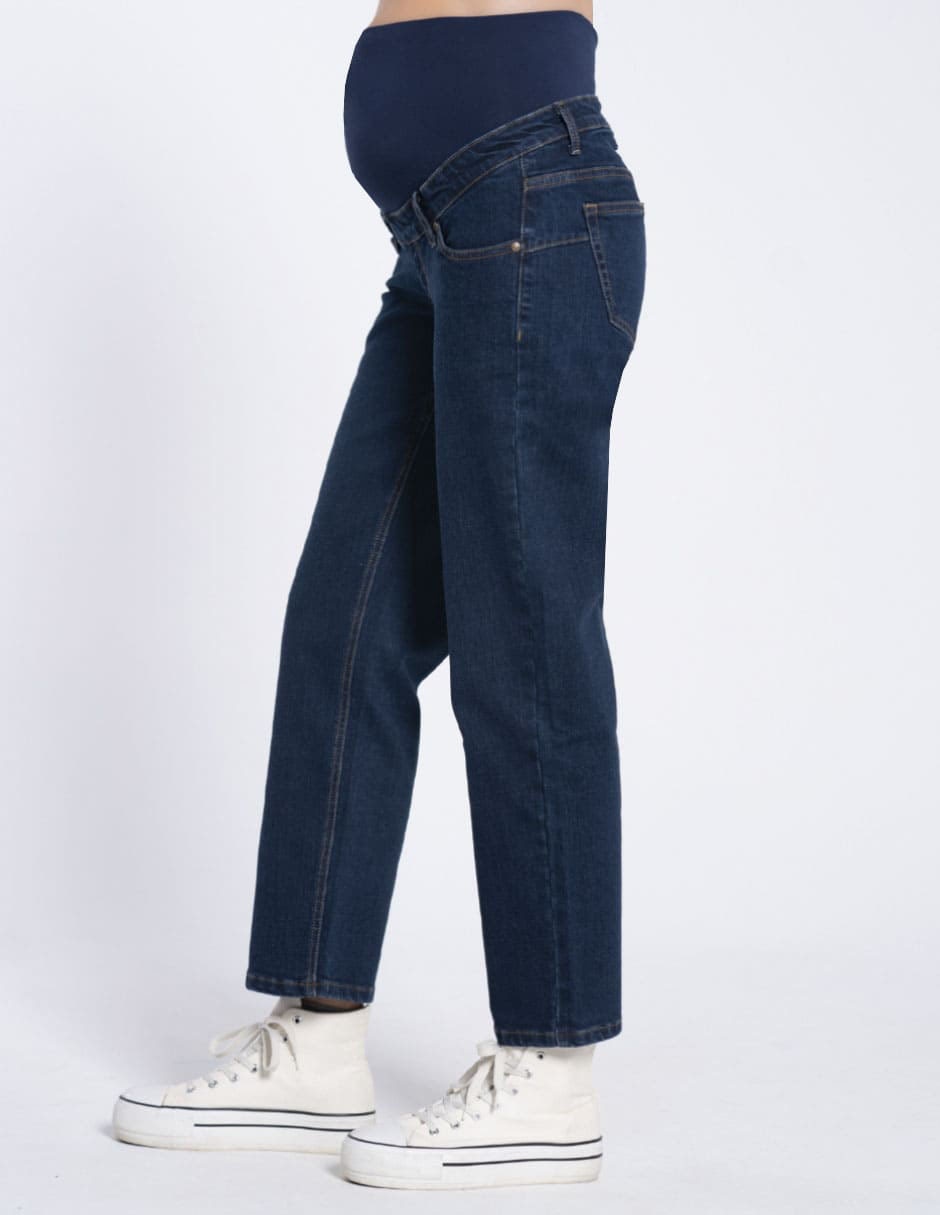 Jeans maternidad relaxed corte cintura 3
