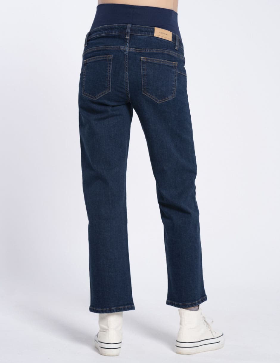 Jeans maternidad relaxed corte cintura 4