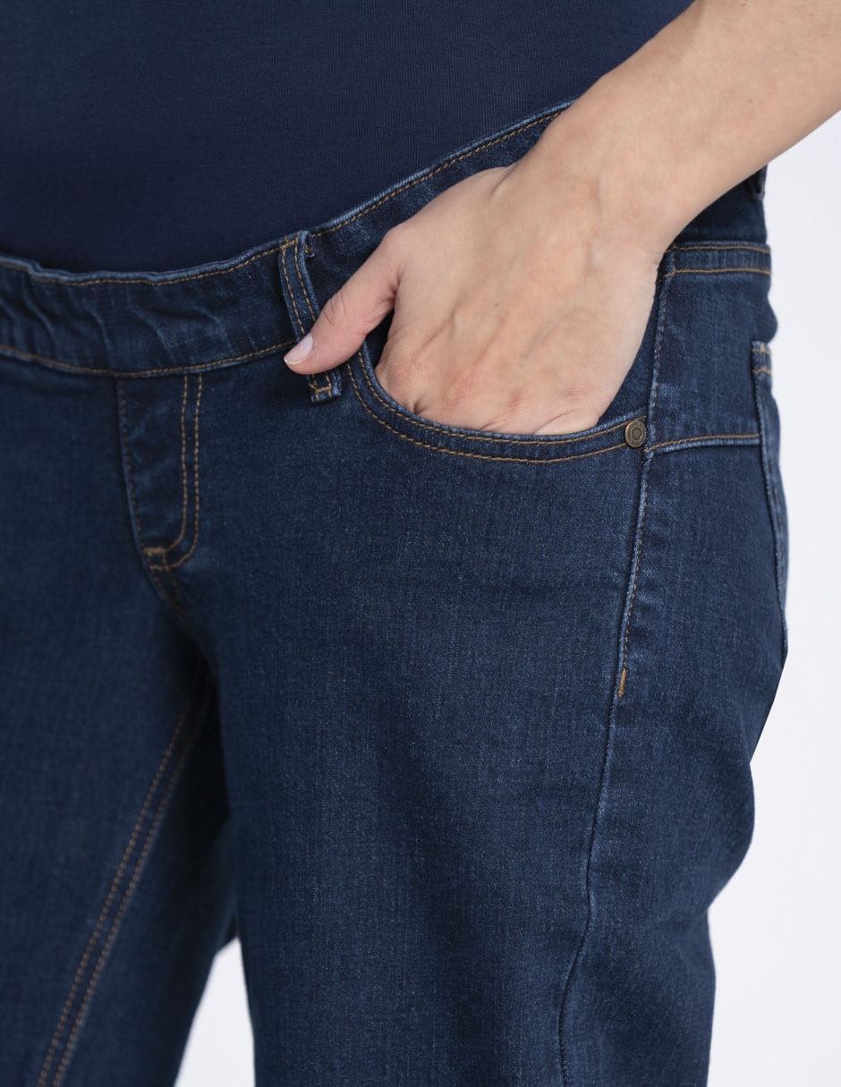 Jeans maternidad relaxed corte cintura 6