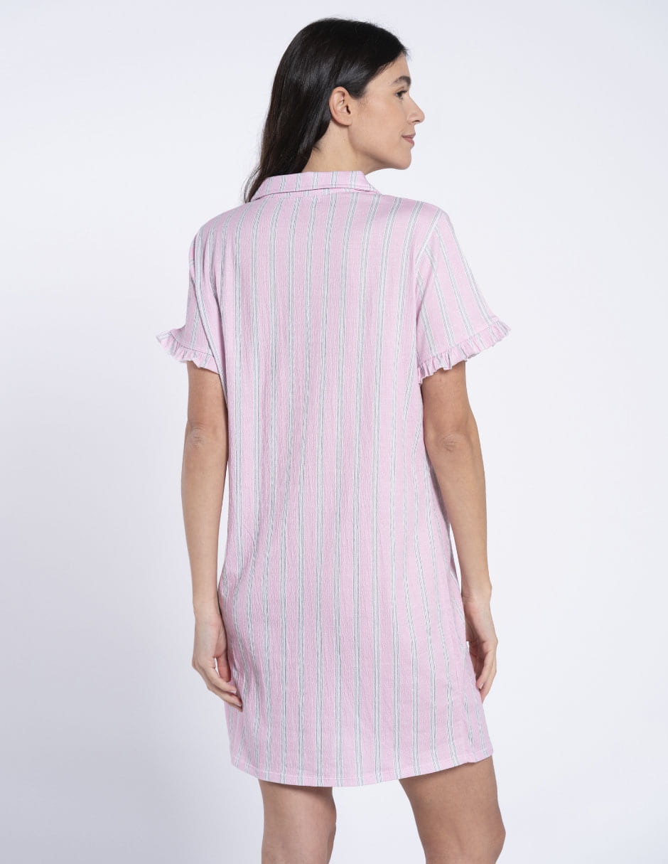 Playera pijama maternidad estampado a rayas 4