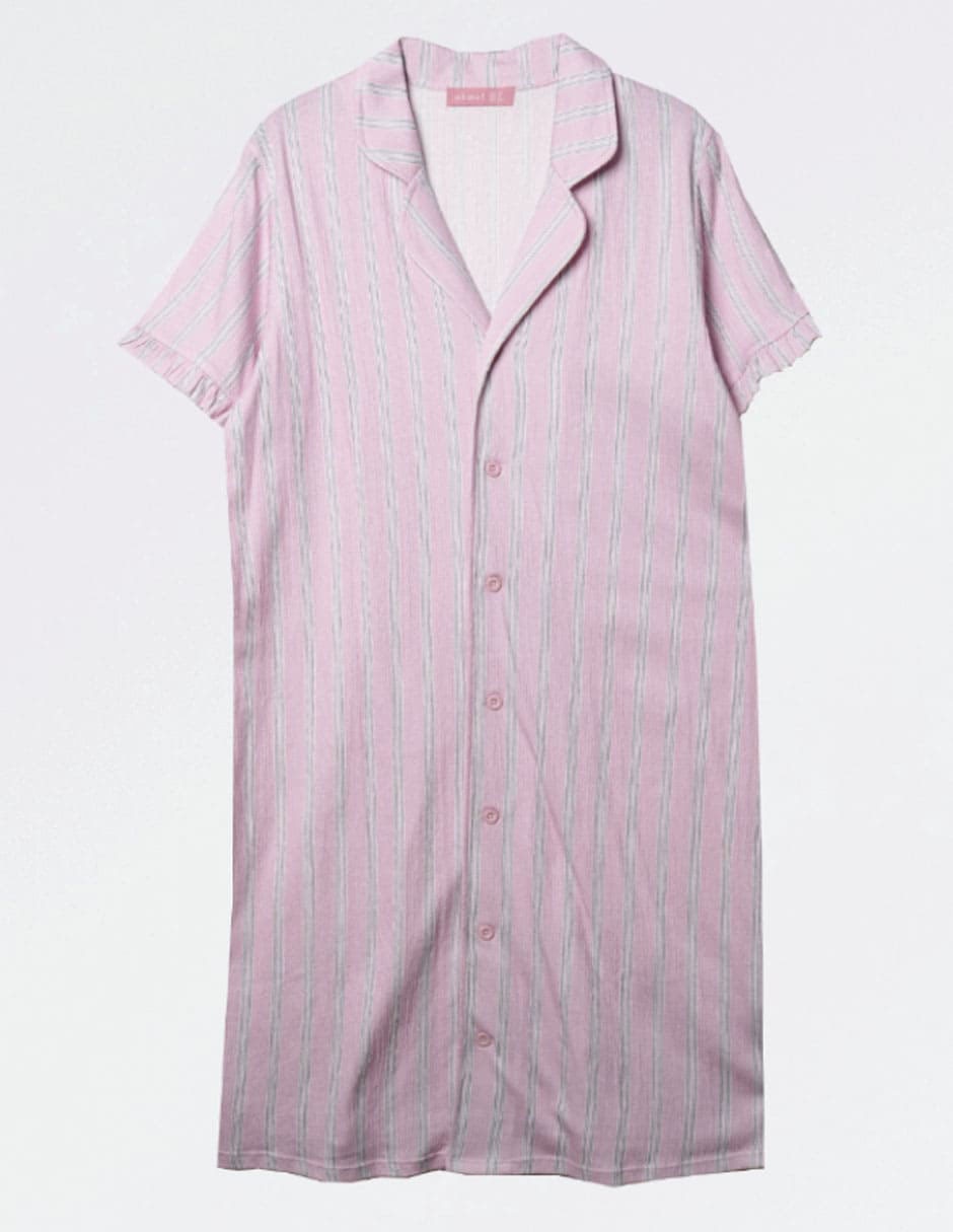 Playera pijama maternidad estampado a rayas 7
