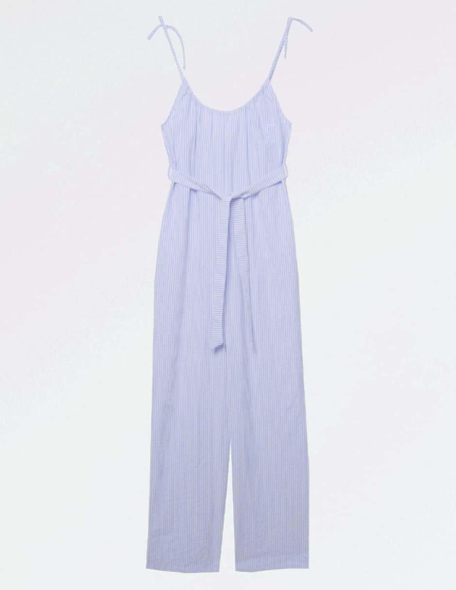 Jumpsuit maternidad casual estampado a rayas 7