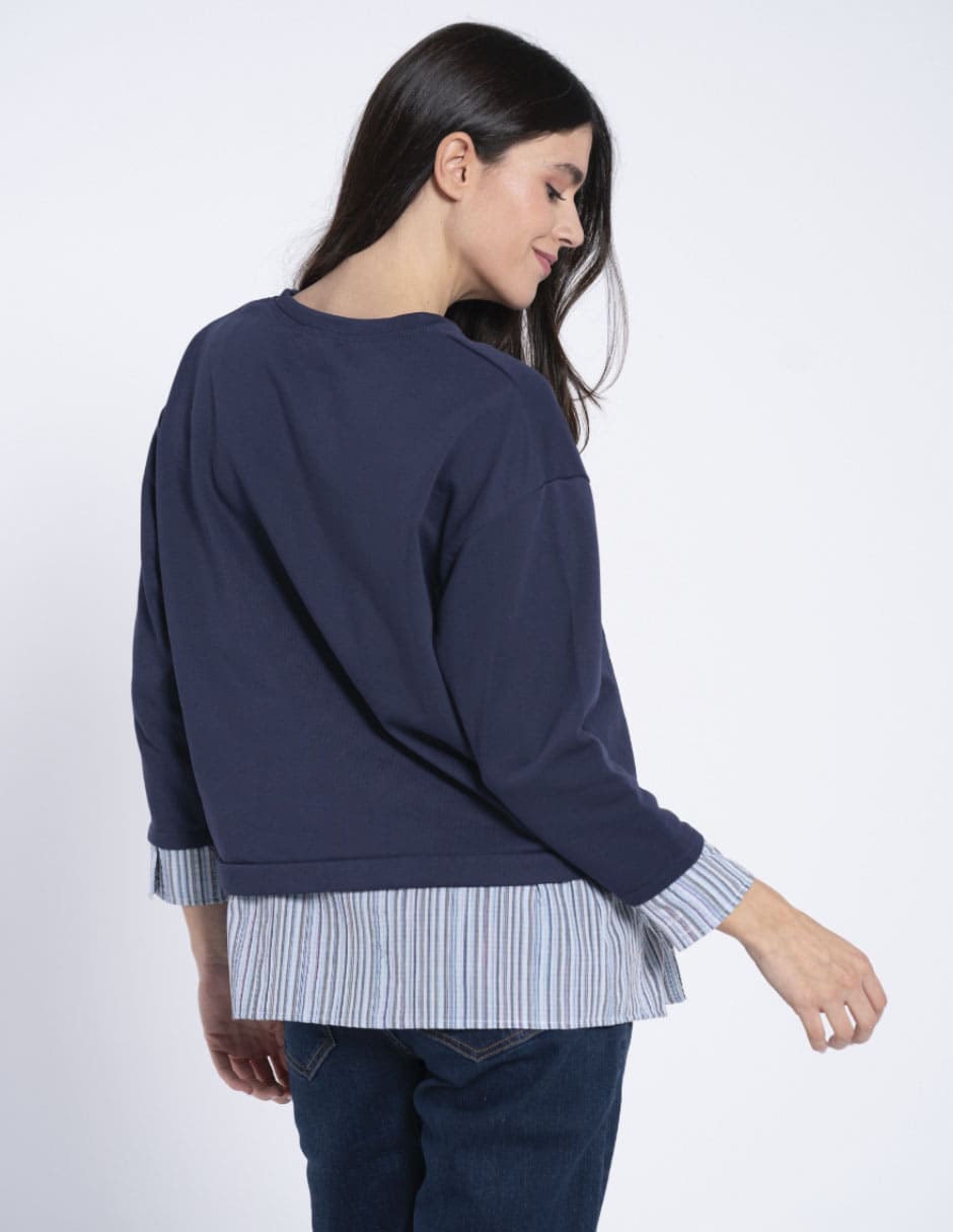 Sudadera maternidad efecto doble prenda 4