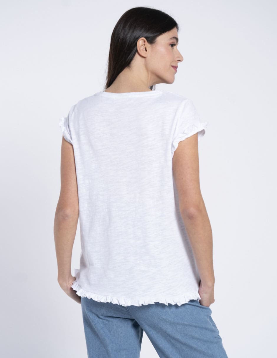 Playera maternidad manga corta cuello redondo 4