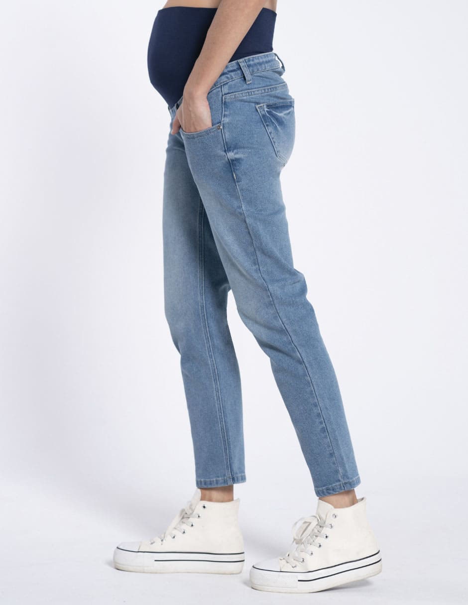 Jeans maternidad straight corte cadera 3