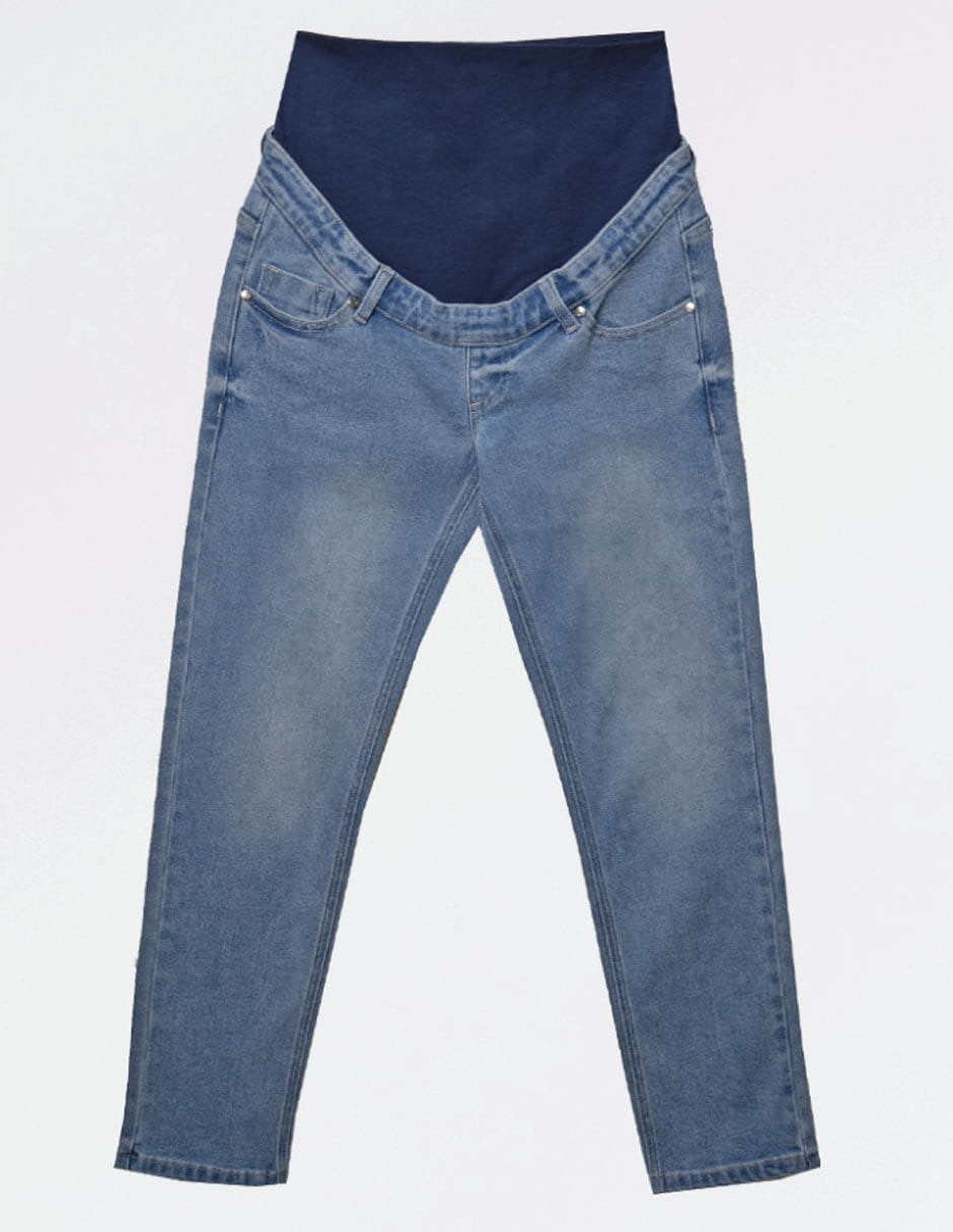 Jeans maternidad straight corte cadera 6